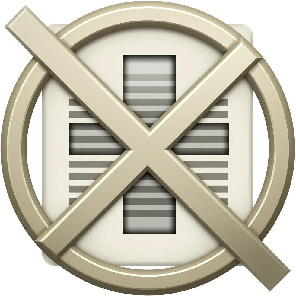 Strike a document with a cross emoji