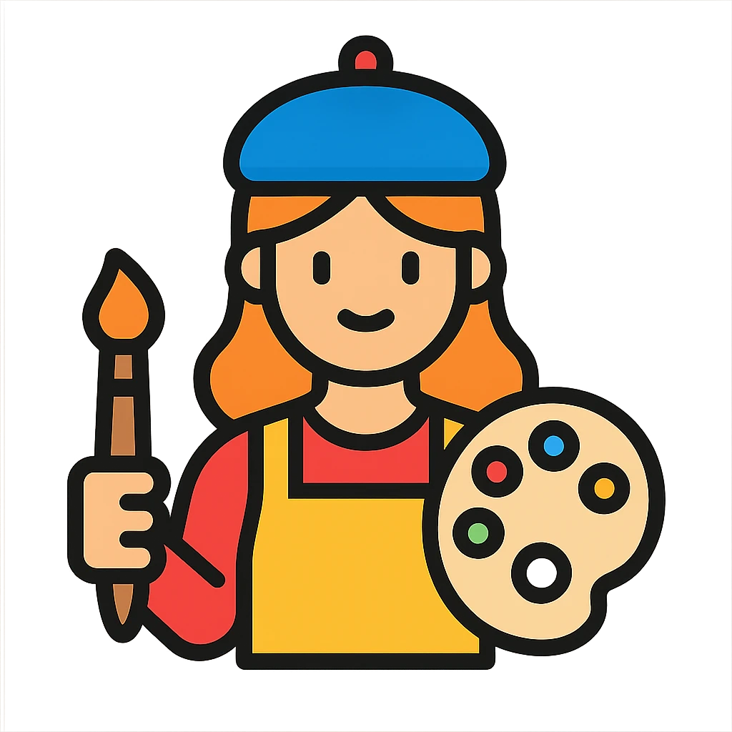 female painter emoji