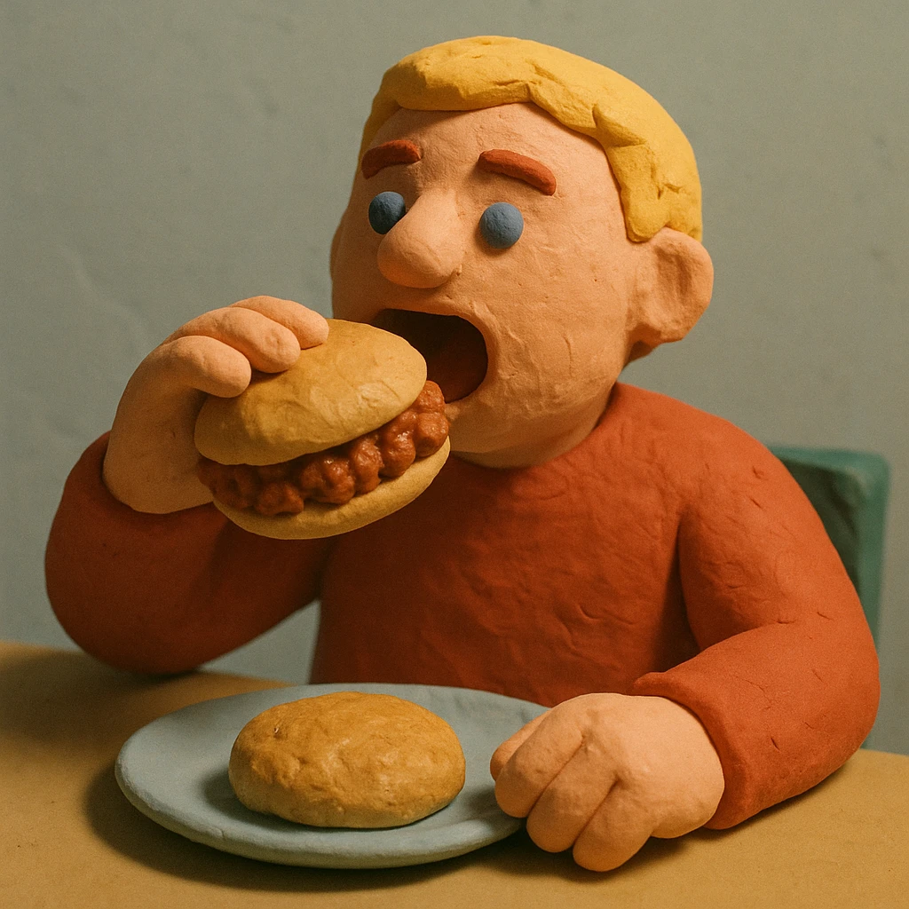 person eating sloppy joe emoji