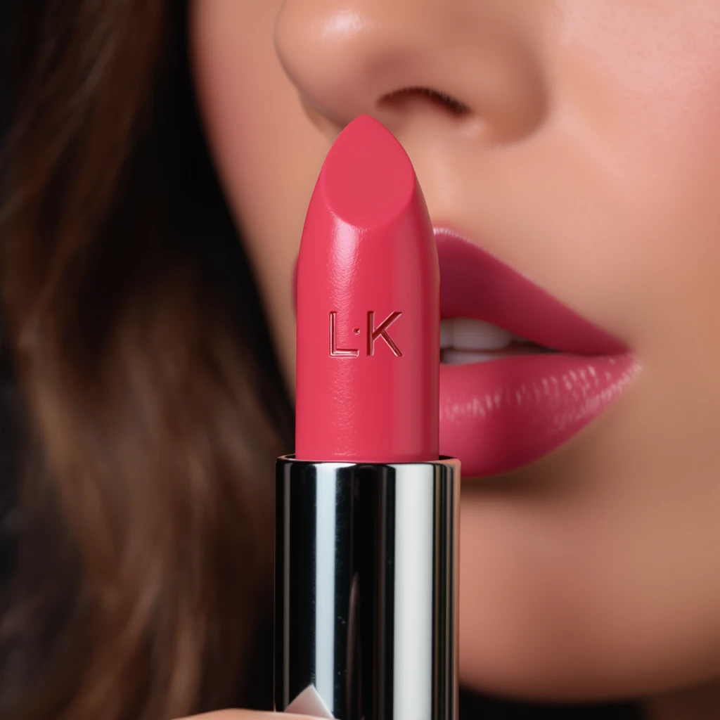 realistic style latex lipstick, high detail, lifelike texture and lighting emoji
