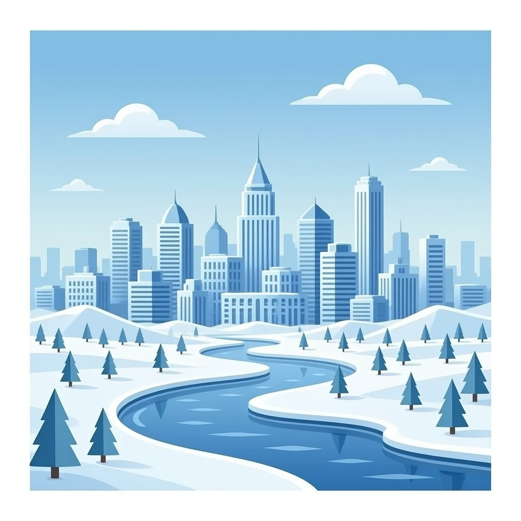 quiero que me hagas una ciudad helada emoji