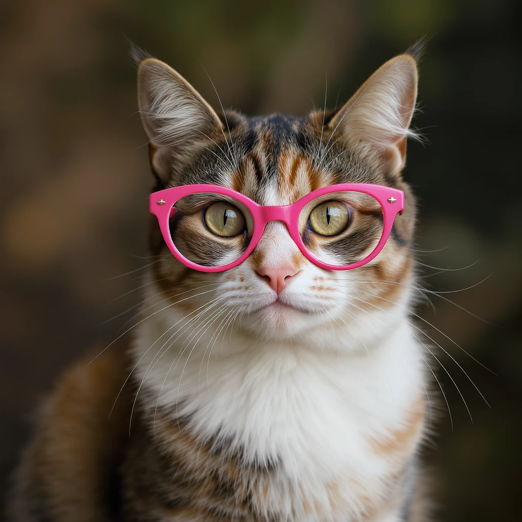 cat in a pink glasses  emoji