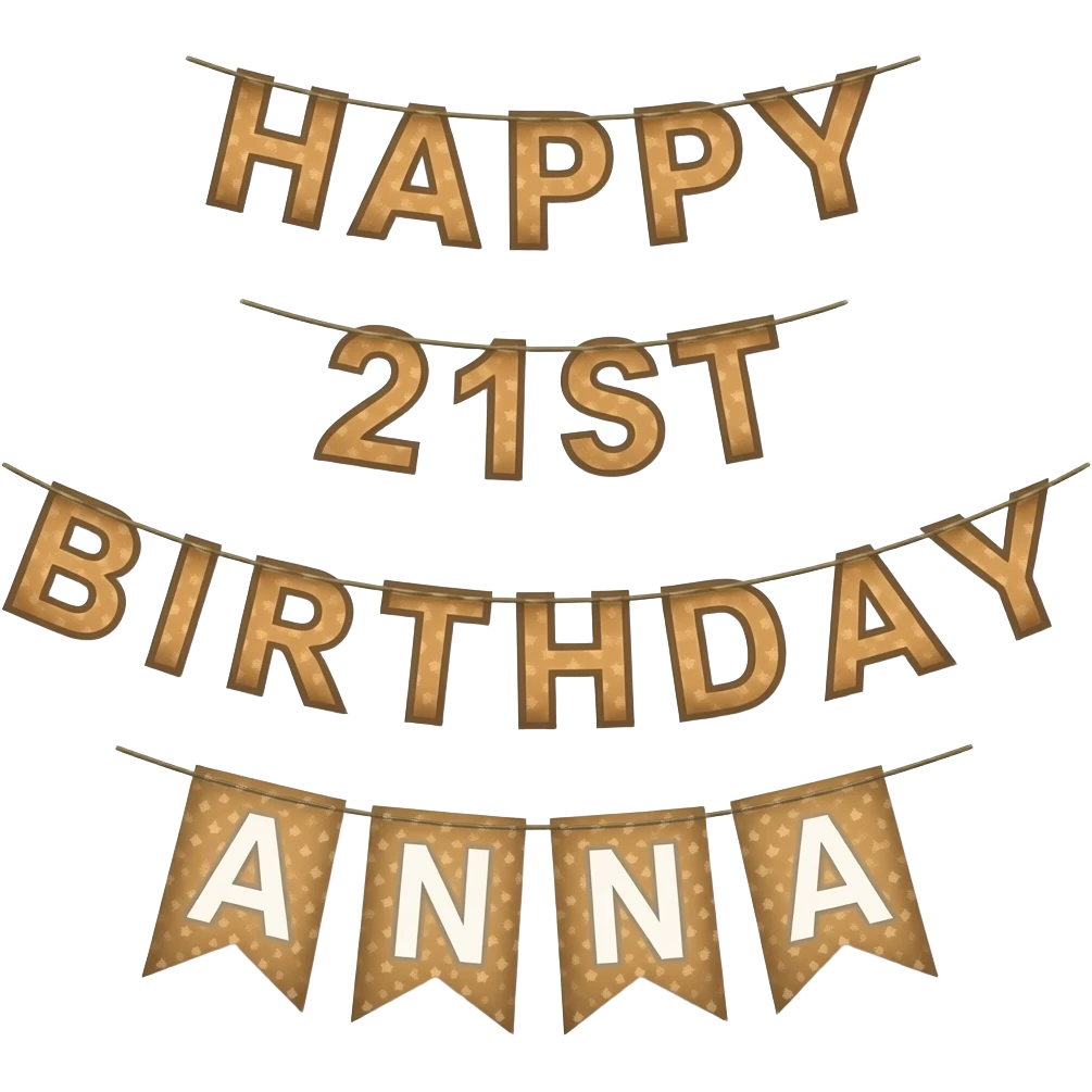 HAPPY 21ST BIRTHDAY ANNA BANNER emoji