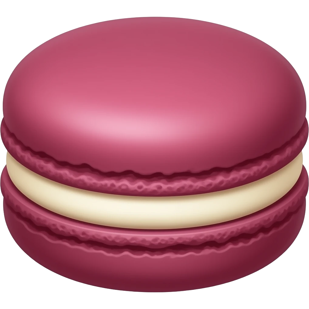 A maroon macaron small and cute emoji