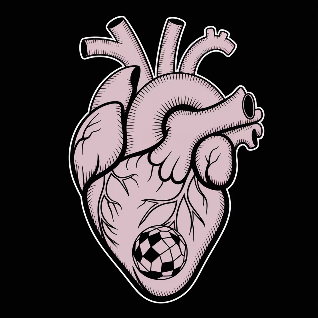 gothic heart with a dark crystal orb emoji