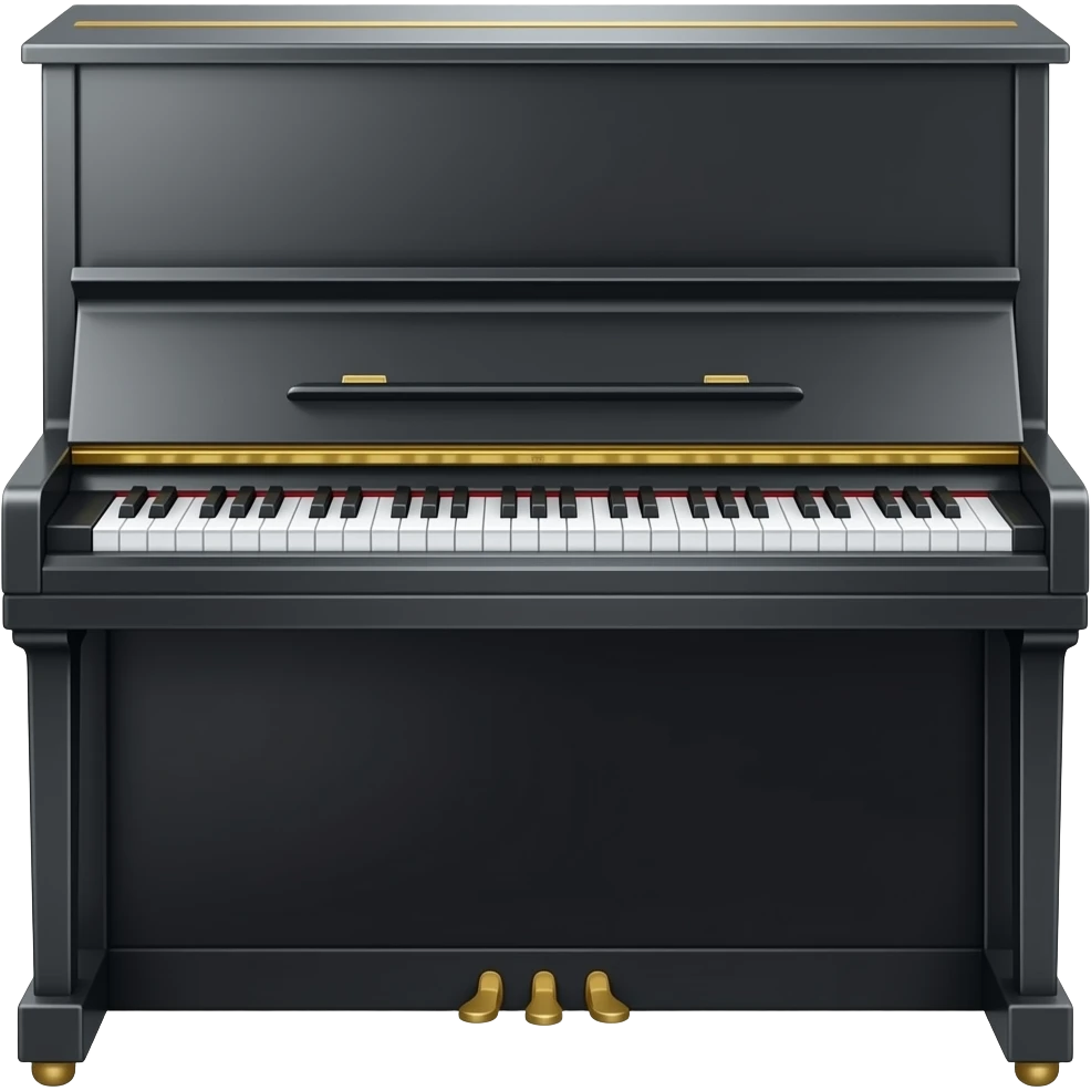 piano make the outside black emoji
