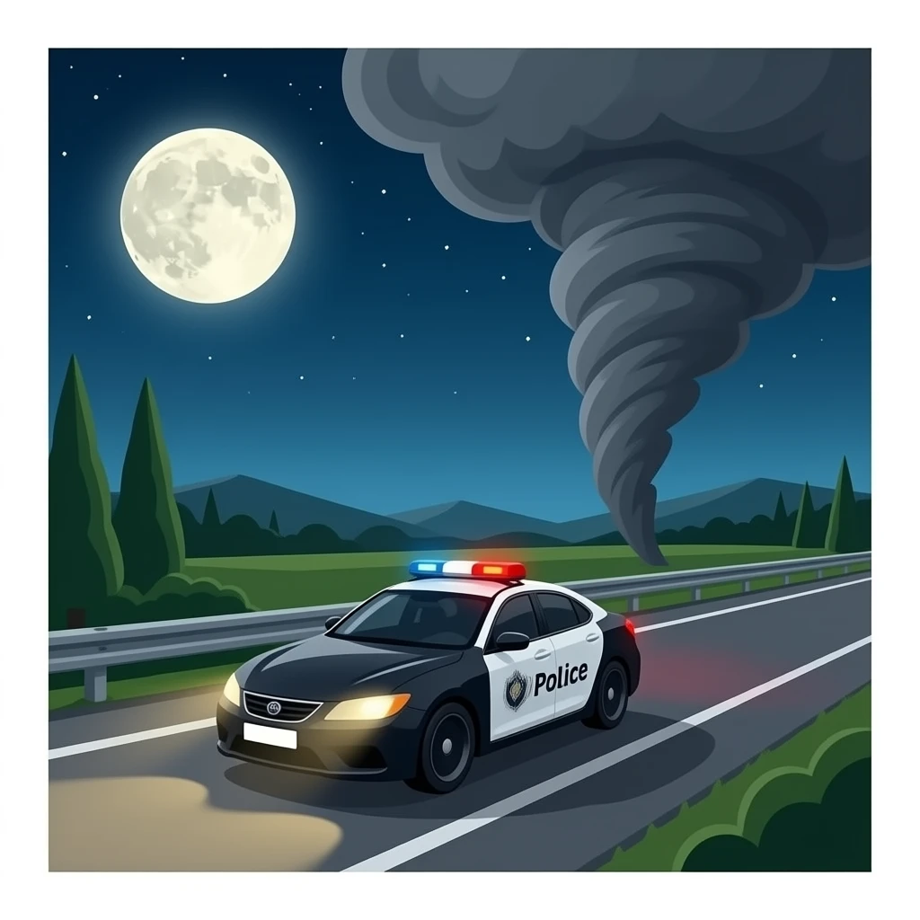 🚔🛣🌪🌑 emoji