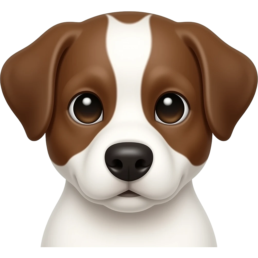 send meg en søt illustrasjon av en brun og hvit Dansk-svensk gårdshund som jeg kan laste opp som emoji i slack, ansikt mest, det er en valp emoji