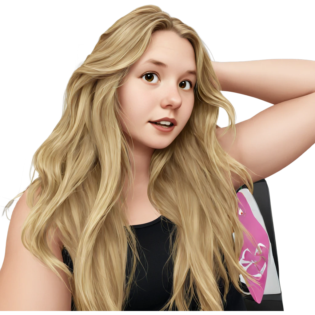 blonde girl with long hair emoji
