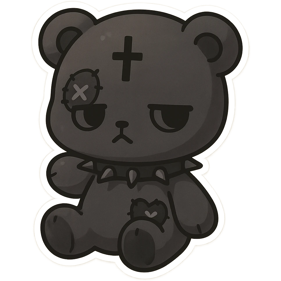 Goth black object emoji