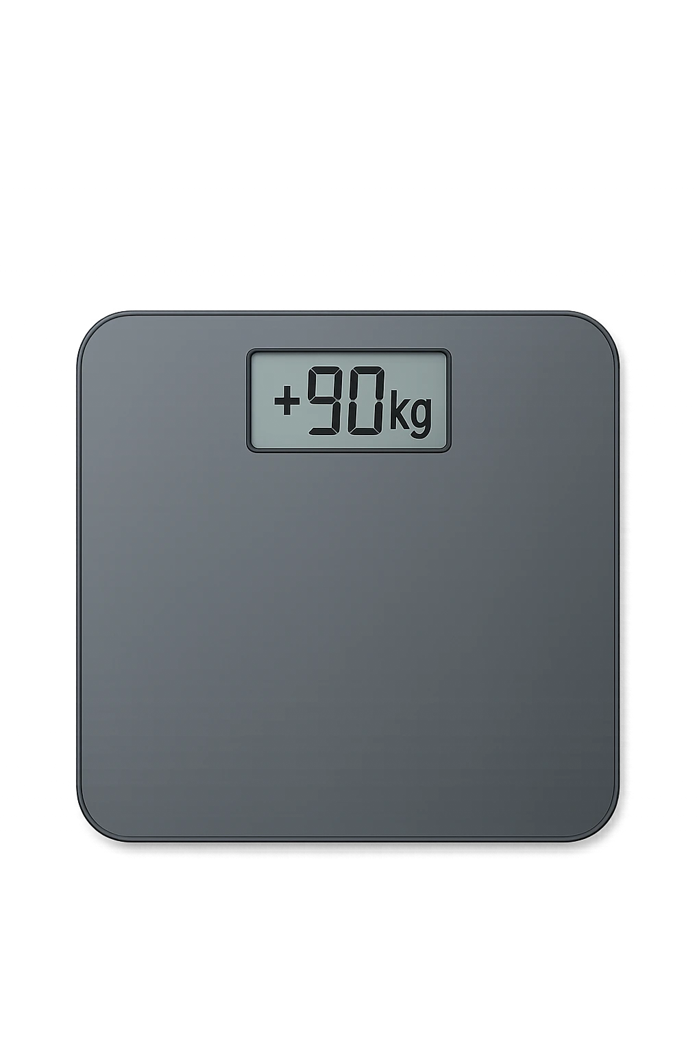 Bilancia pesa persone con scritto +90kg emoji
