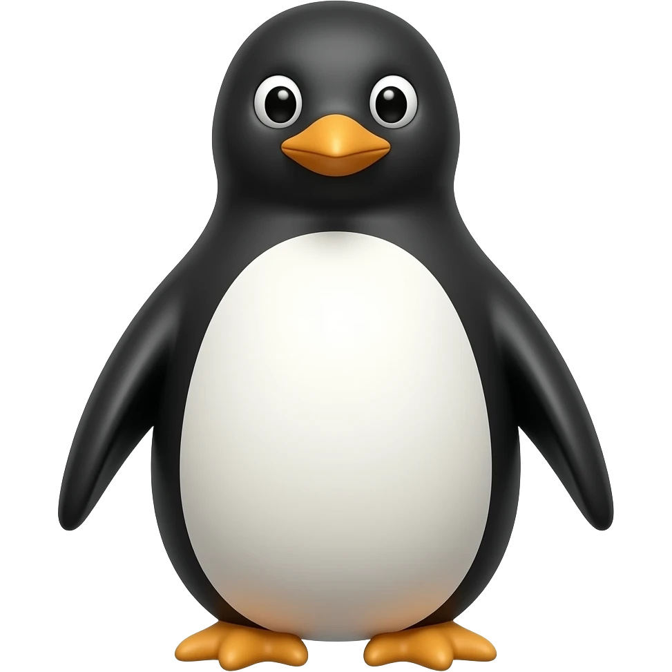 A penguin that’s completely black emoji