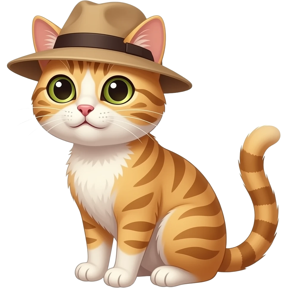 Gato con sombrero emoji