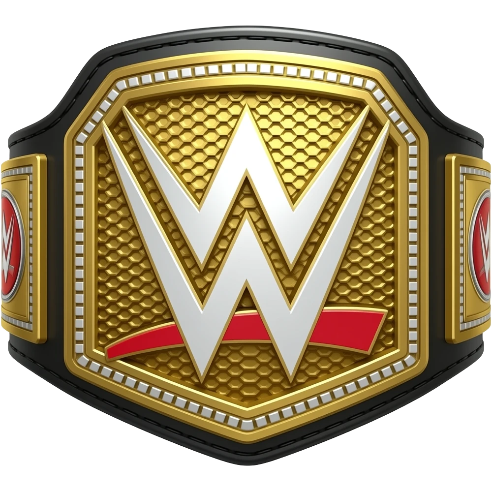Undisputed WWE Championship the new one gold all belt emoji