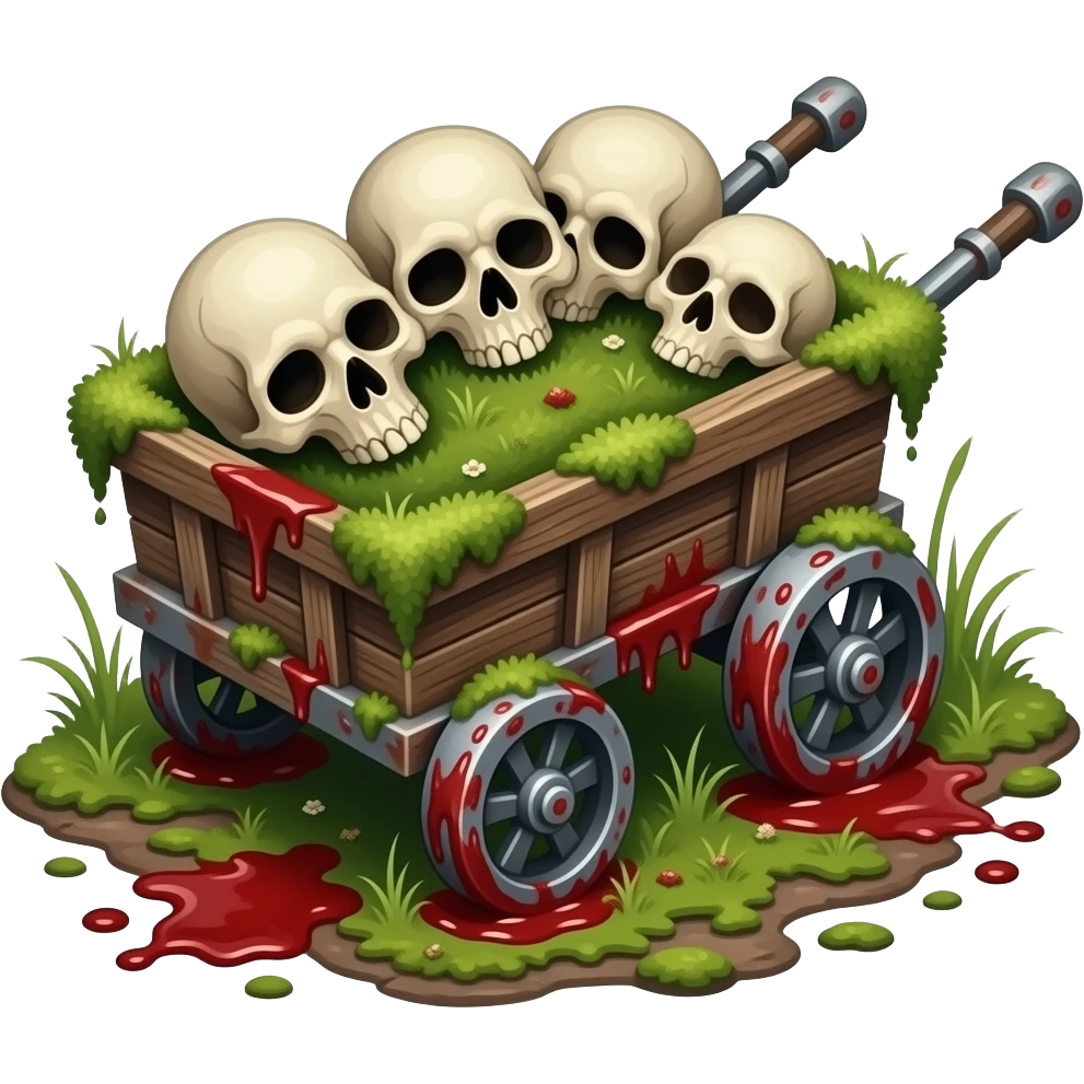 Cart in death metal bloody moss emoji