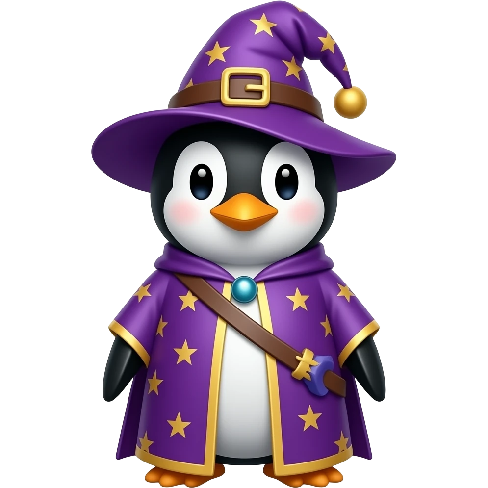 Penguin Wizard emoji