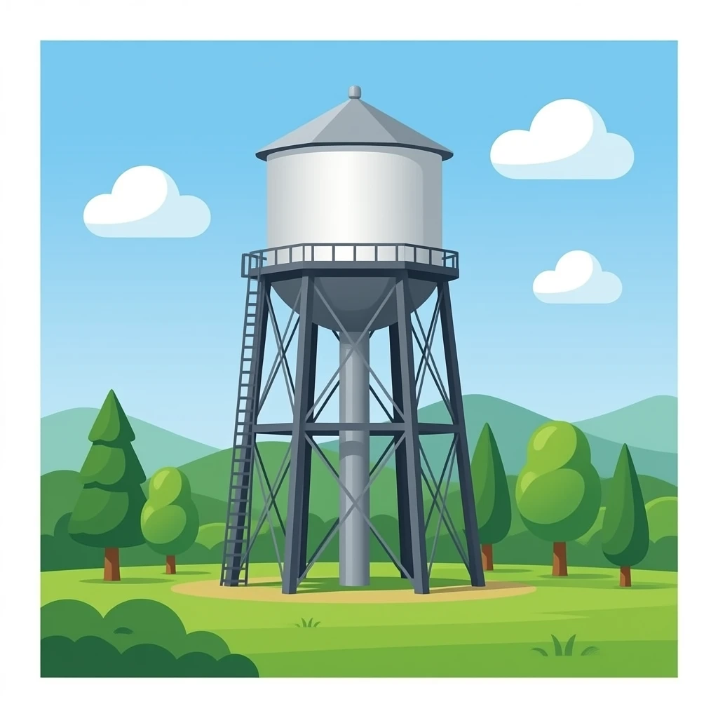 town water tower no background emoji
