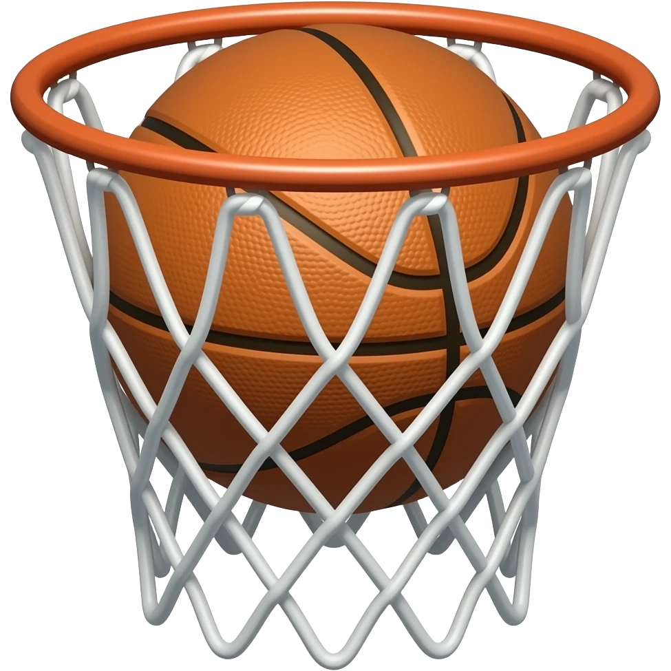 Basketball net with ball inside emoji