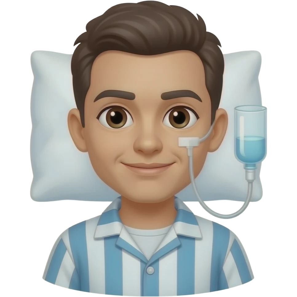 patient receiving i.v. chemotherapy emoji