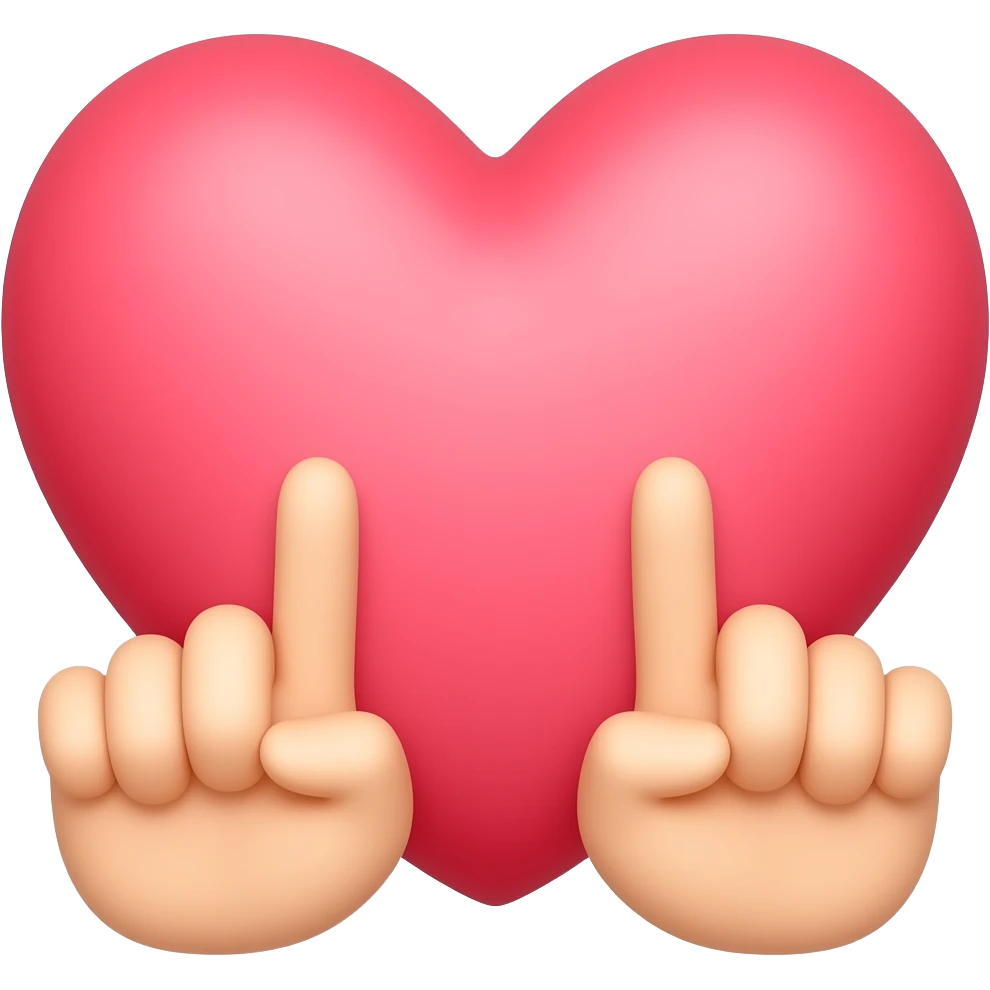 Un cœur avec les dois emoji