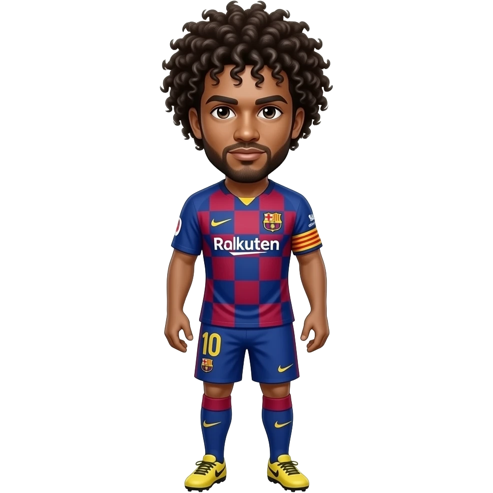 Lamine Yamal Spanish and Moroccan plays for Barcelona has black/ brown curly hair emoji