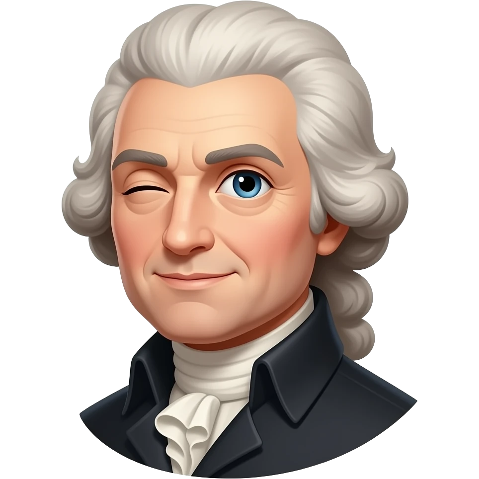 Thomas Jefferson winking emoji
