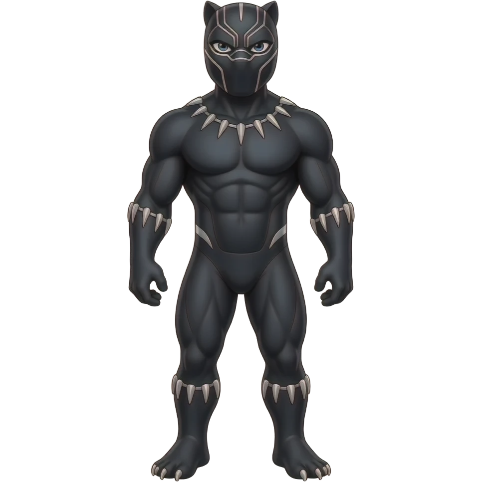 Una pantera negra emoji