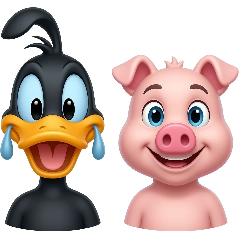 Daffy Duck and Porky Pig emoji