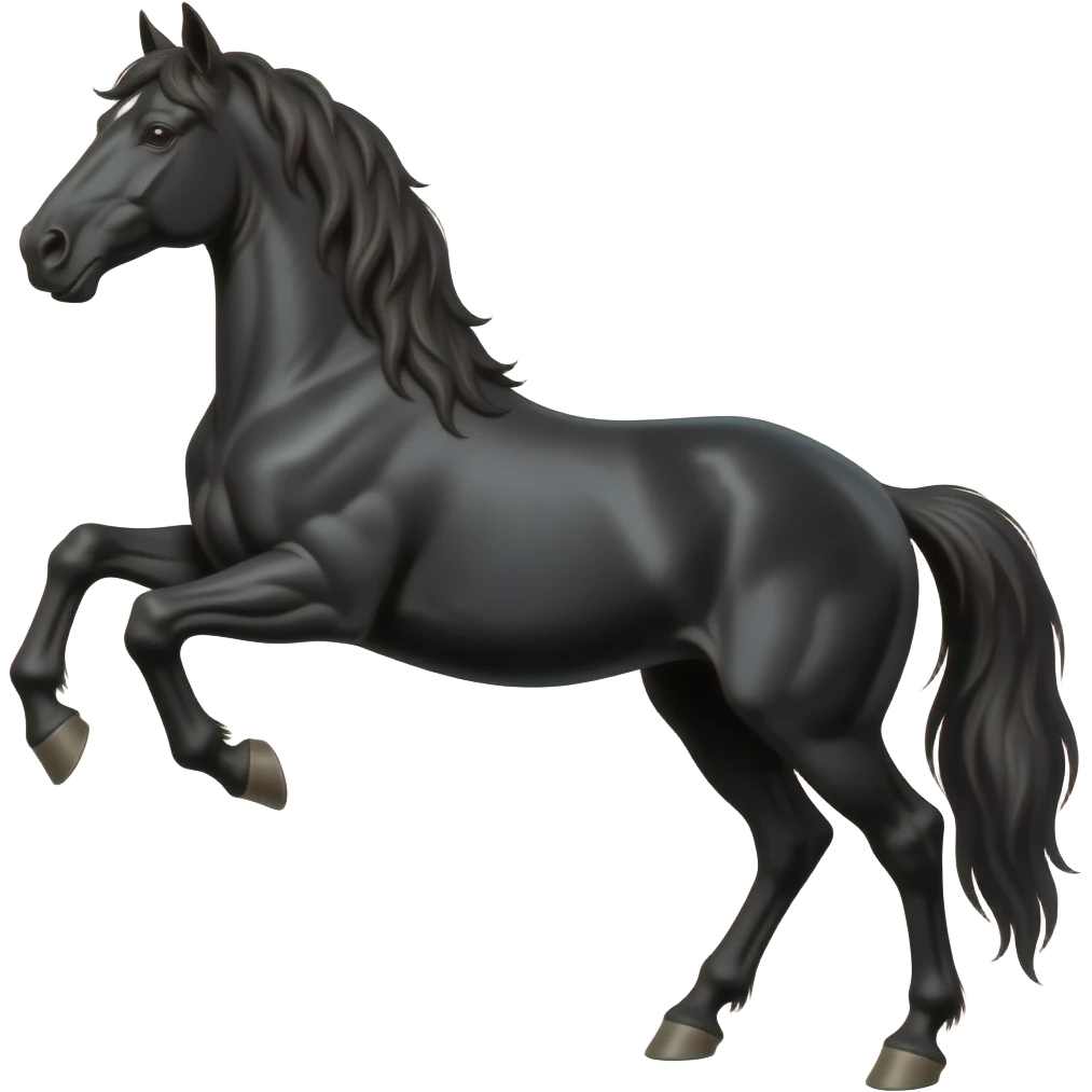 Rearing houre in full of black emoji emoji