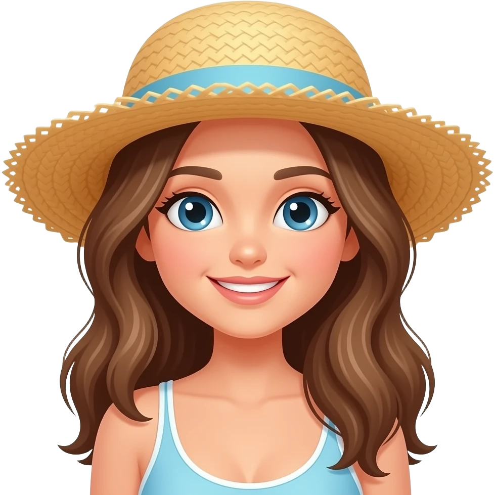 Beach girly emoji