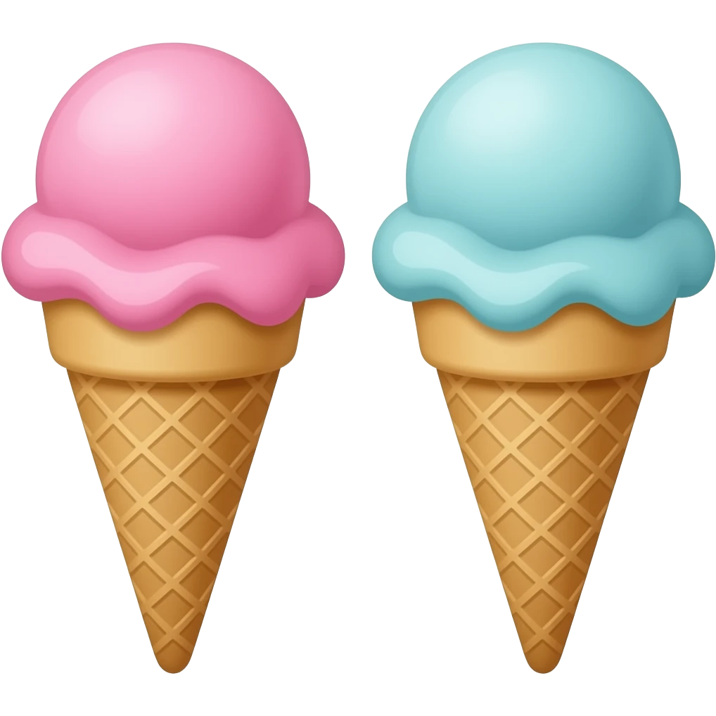 Double dip ice cream emoji