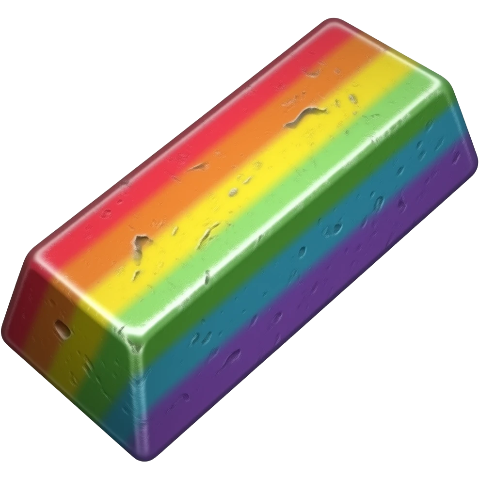 Simple rainbow smelted mythical metal bar emoji