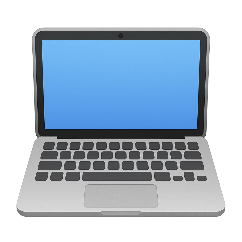 Сгенерируй мне ноутбук в стиле Apple Emoji  emoji