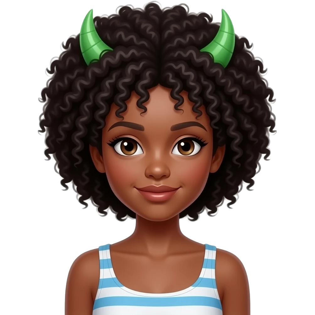 Body scrub devil green bratz human girl black summer afro emoji