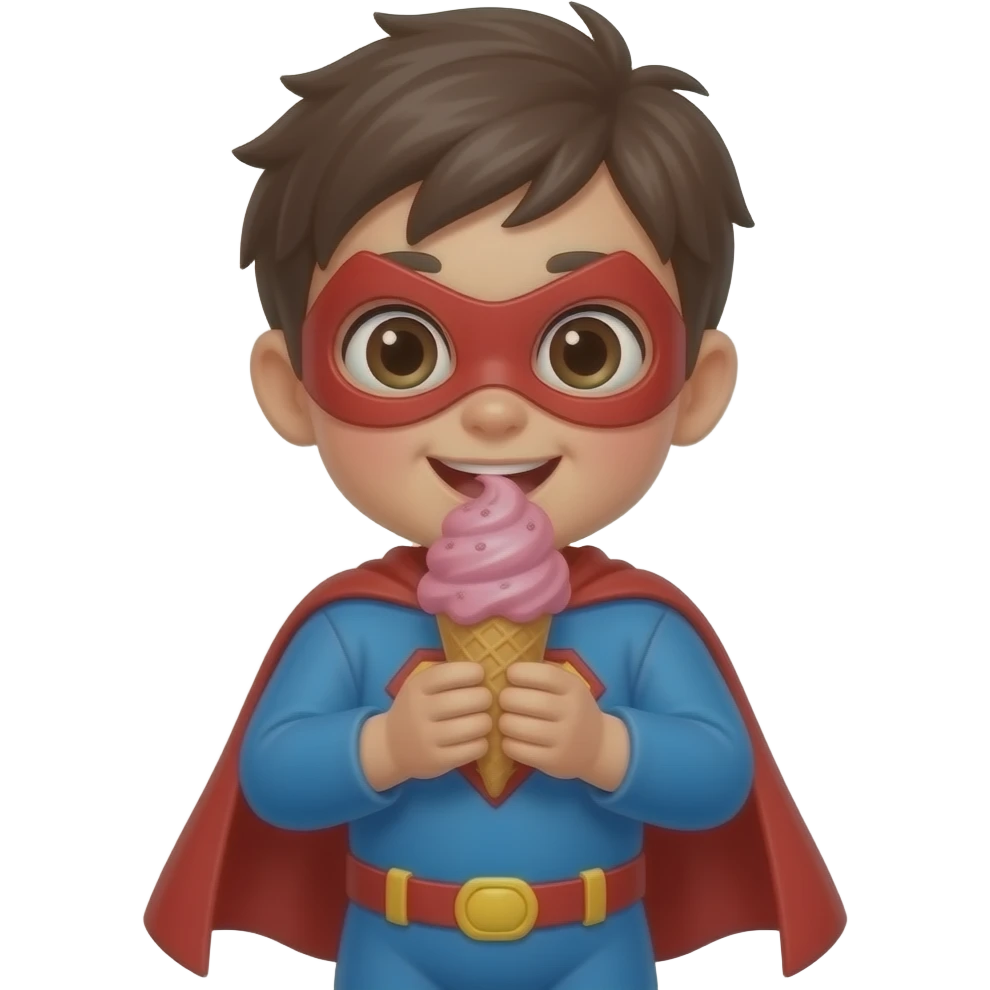 hero Kid eating icecream emoji