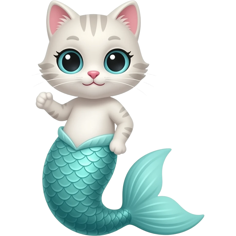 Kitty mermaid emoji