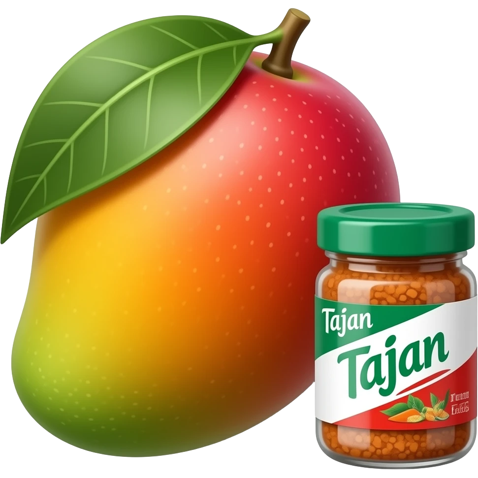 mango next to tajin spice emoji
