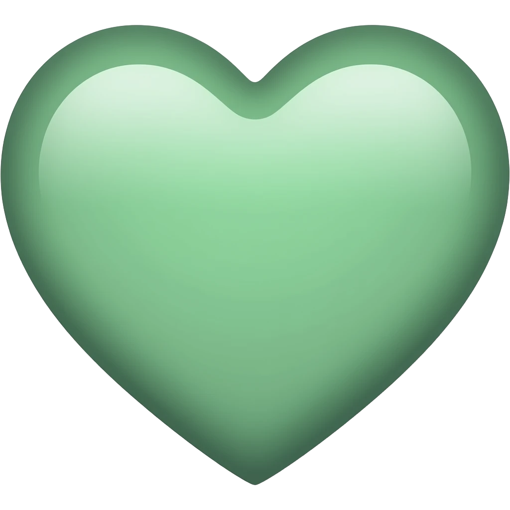 Sage green heart emoji