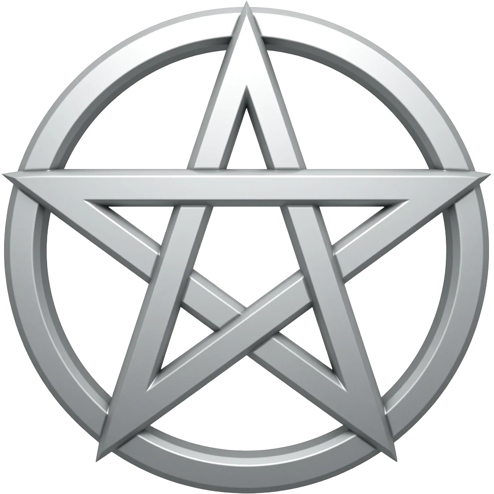 Pentagram silver emoji