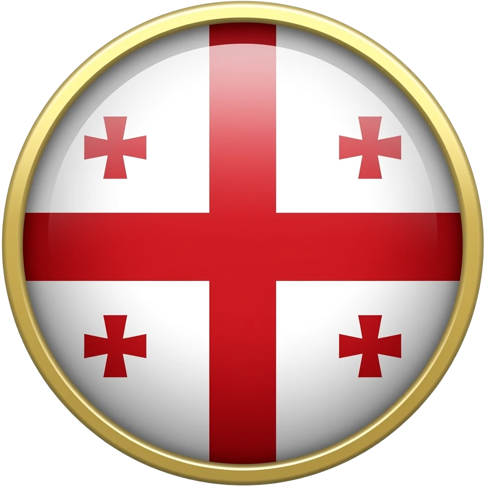 Georgia's flag but the middle big cross having gold outline emoji