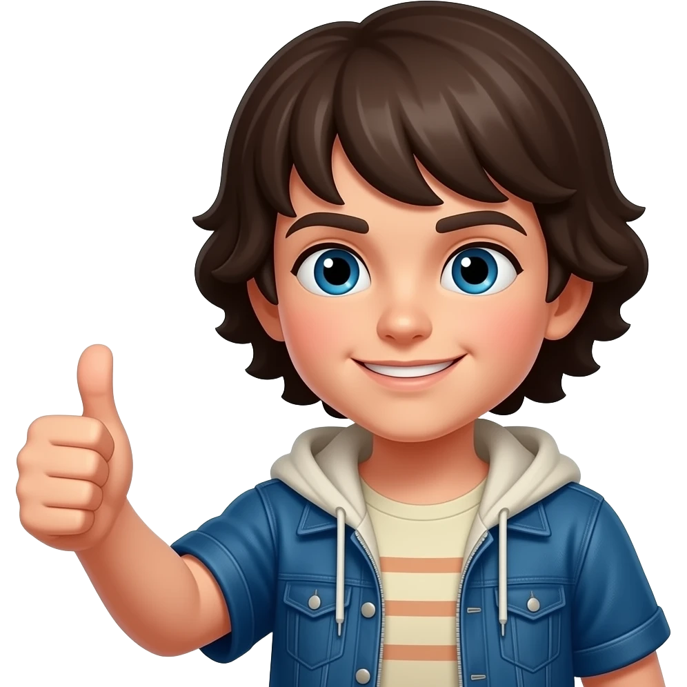 Stranger things character emoji With thumbs up emoji