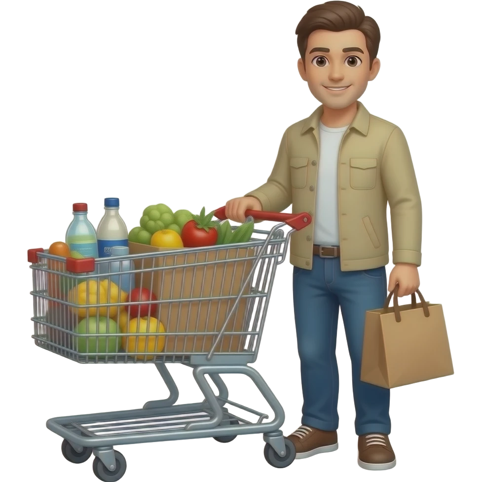 grocery shopping in costco emoji