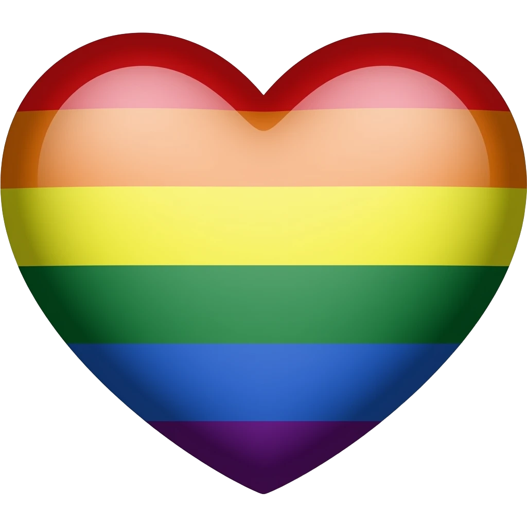 Lesbian flag heart emoji