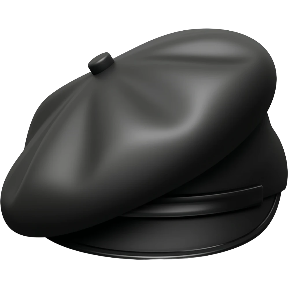 Béret noir emoji
