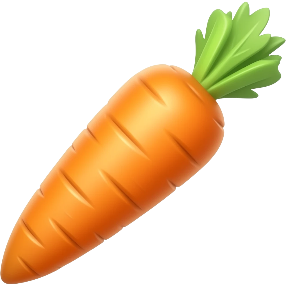Carrot shining emoji
