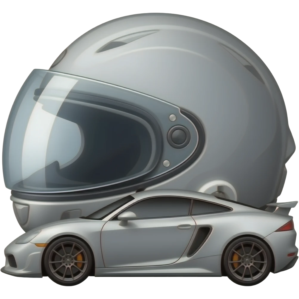Sleep token logo with a motercycle helmet and a spoets car emoji