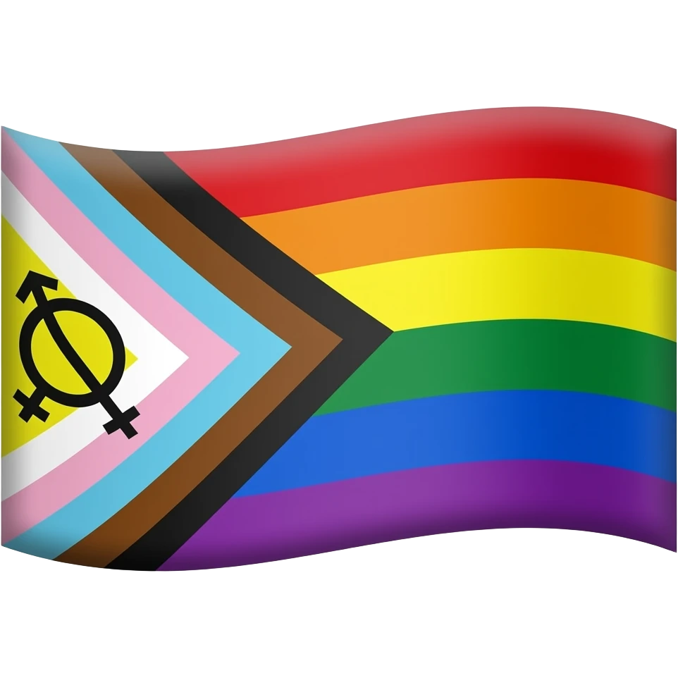 The flag of asexual pride emoji