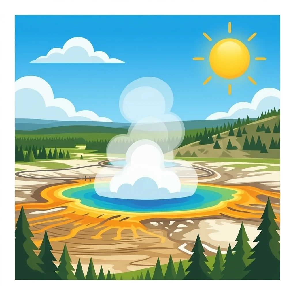 yellowstone hot springs emoji