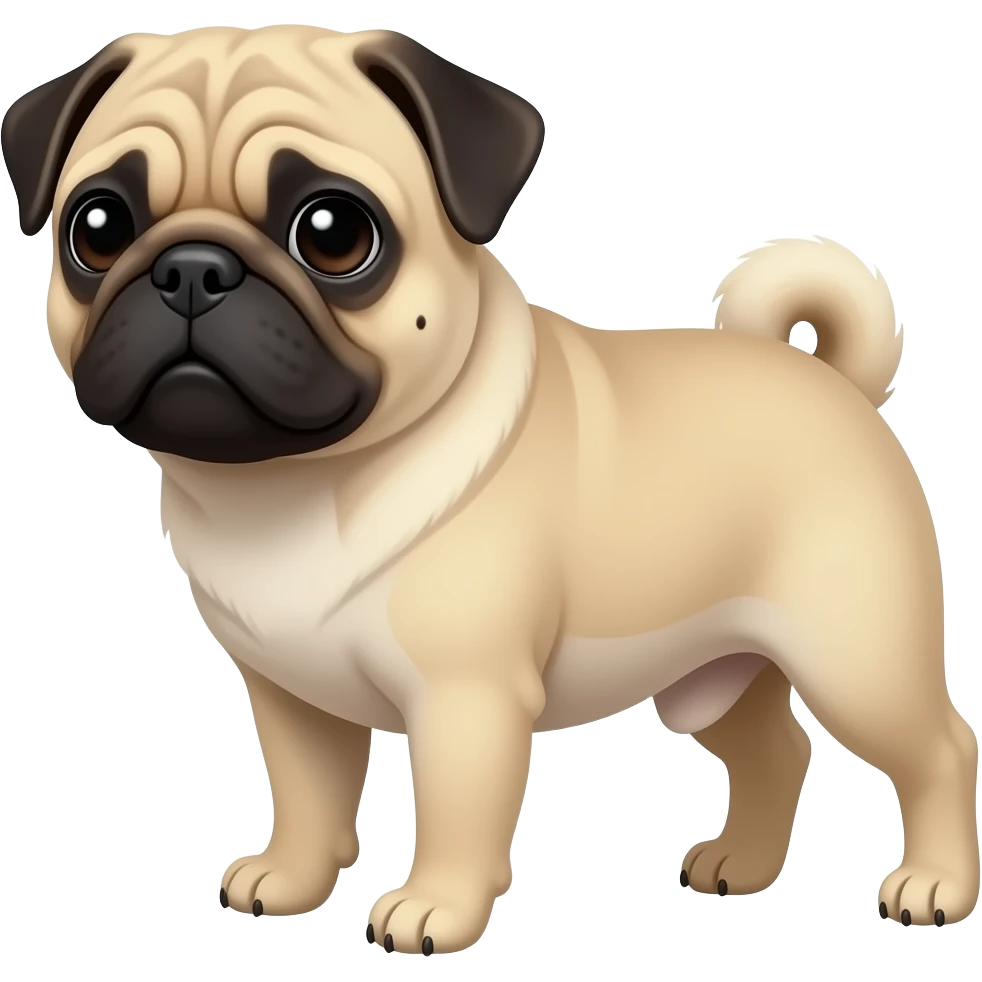 Pug  vermelho emoji