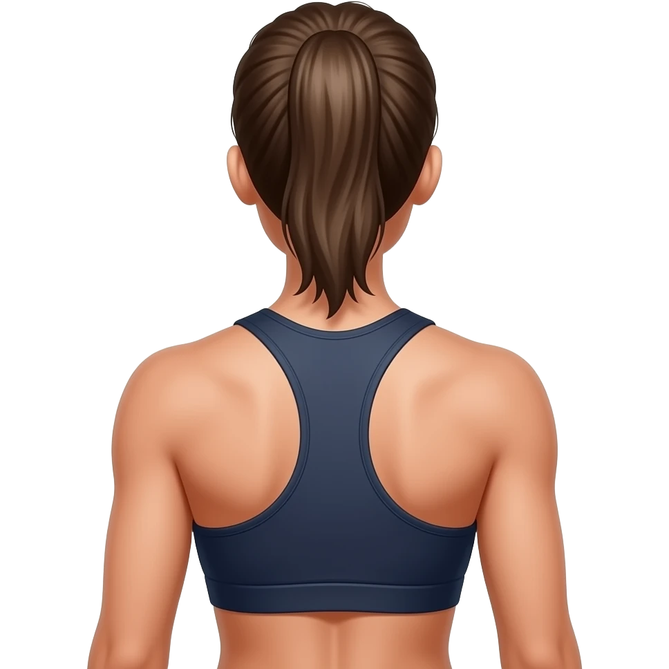 the girl's athletic back emoji
